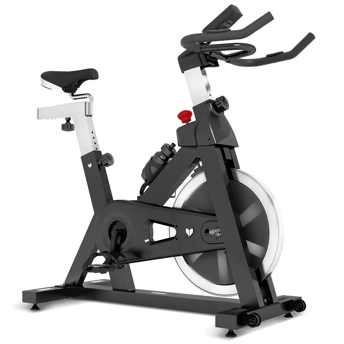 image of an exercise bike with a white background