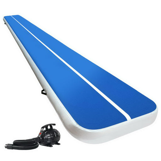 Everfit 6m Inflatable Blue Air Track Mat with Pump