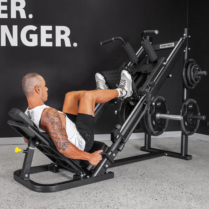 Cortex LP-10 Leg Press/Hack Squat Combo with 100kg Olympic Tri-Grip Plate