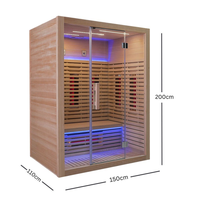 Infrared Sauna 3 person with dimensions