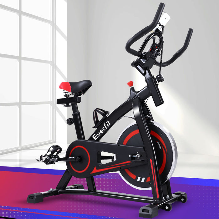 Heavy Duty Adjustable Spin Exercise Bike with Holder