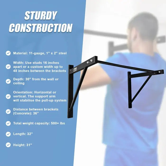 Randy & Travis Wall Mounted Pull Up Bar