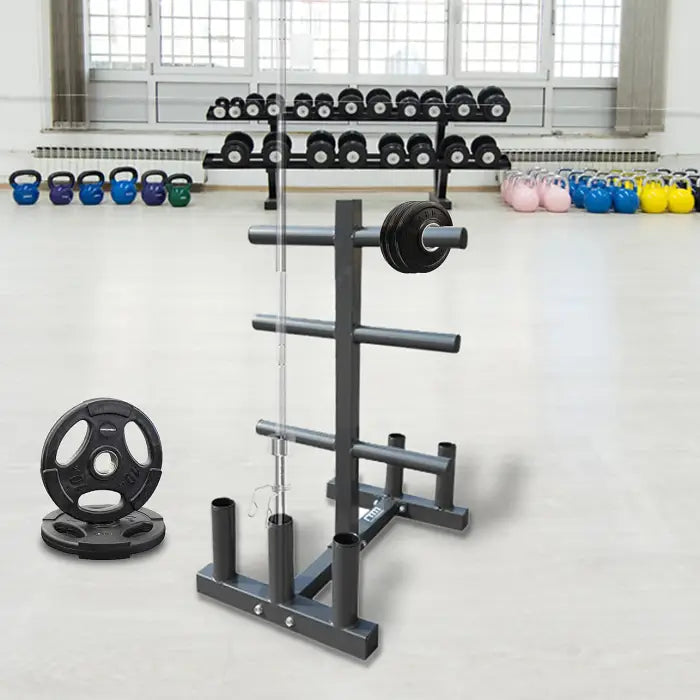 Heavy-duty Steel Olympic Weight Tree Bar Rack Holder Storage