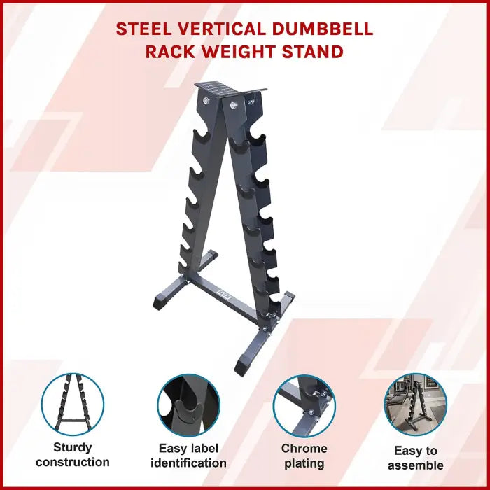 Round Steel Vertical Dumbbell Rack