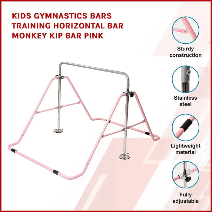 Randy & Travis Machinery Pink Kids Gymnastics Bar