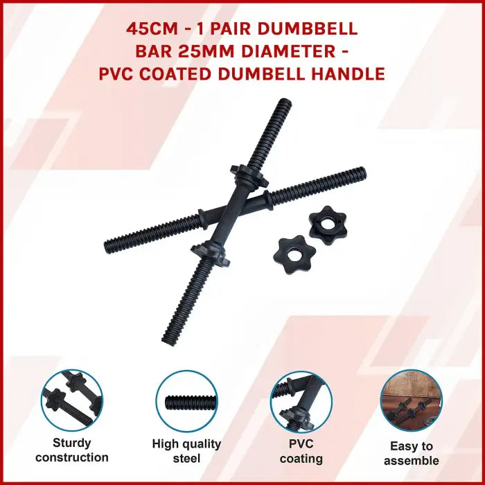 Randy & Travis Dumbbell Bar Handles Pair Set