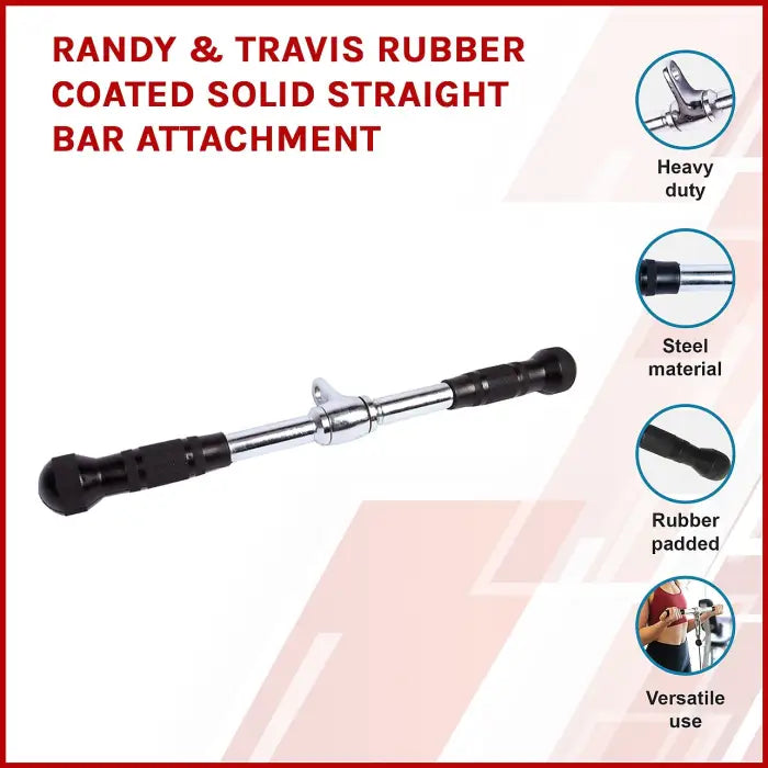 Multi-Purpose Rubber Coated Solid Straight Bar Attachment