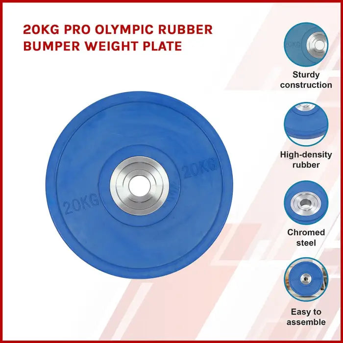 20kg PRO Rubber Olympic Bumper Weight Plate