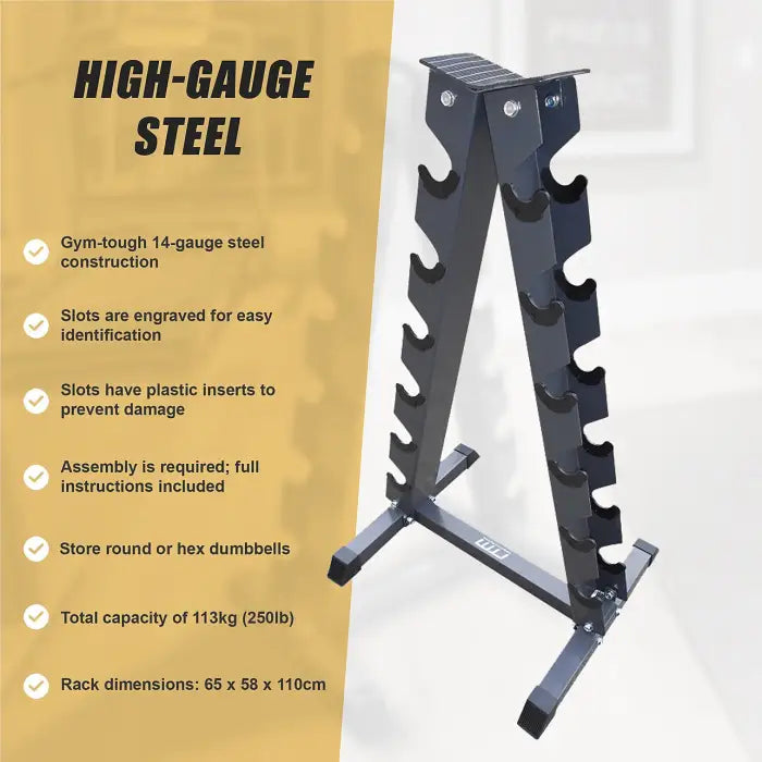 Round Steel Vertical Dumbbell Rack