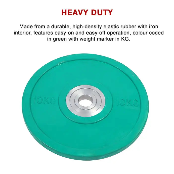 10kg PRO Olympic Rubber Bumper Plate