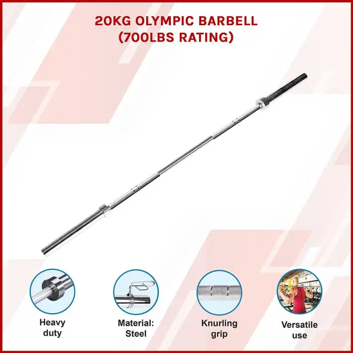 Randy & Travis Machinery 20kg Olympic Chrome Barbell