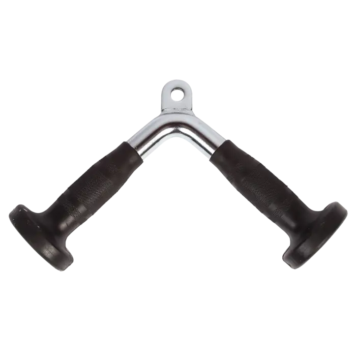 Solid Steel Rubber-Coated Tricep Pushdown Bar Attachment