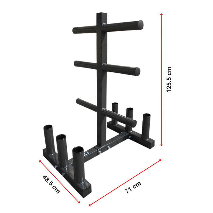 Heavy-duty Steel Olympic Weight Tree Bar Rack Holder Storage