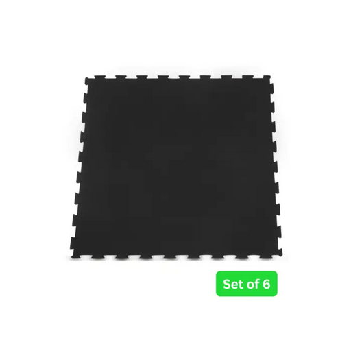 Lifespan Fitness 10mm Interlocking Recycled Rubber Gym Floor Mat Set of 6
