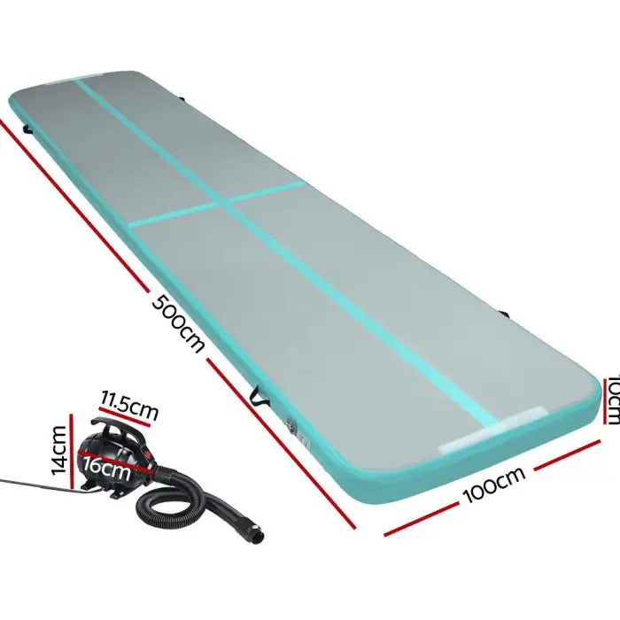 Everfit Inflatable and Anti Slip Air Track Mat with Pump