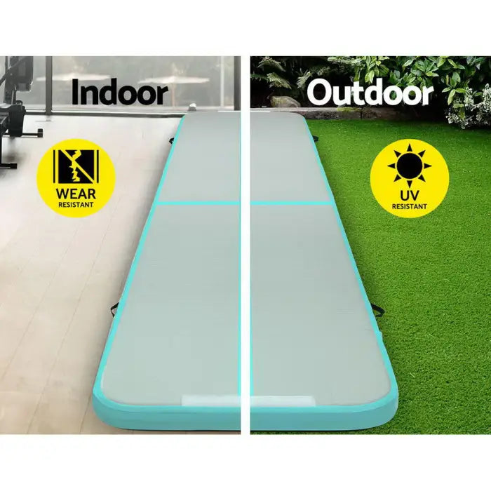 Everfit Inflatable and Anti Slip Air Track Mat with Pump