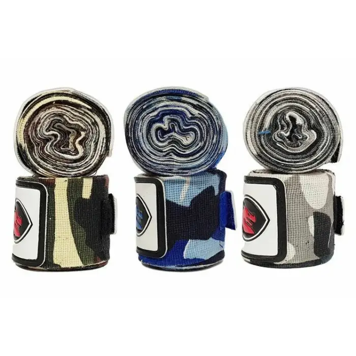 Morgan Camo Elastic Boxing Hand Wraps - 180inch - 4m Long (Pair)