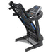 Boost R Folding treadmill folded with a side view with a white background