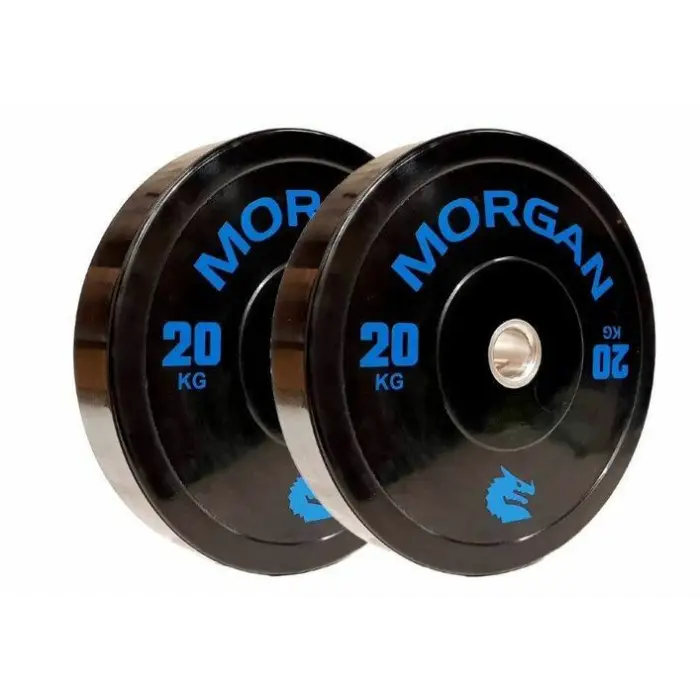 Morgan Sports 20kg Fitness Olympic Bumper Plates Pair