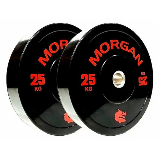 Morgan Sports 2 x 25KG Fitness Olympic Bumper Plates Pair