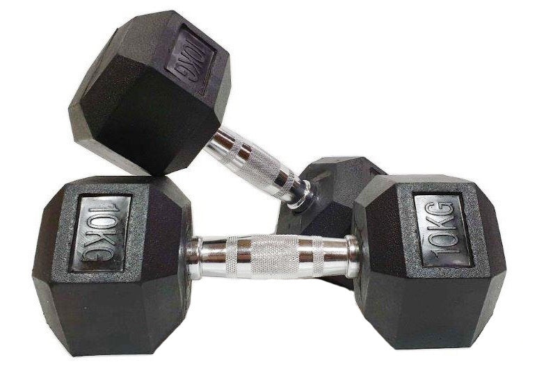 Morgan Rubber Hex Dumbbells- Pair (1 - 35kg)