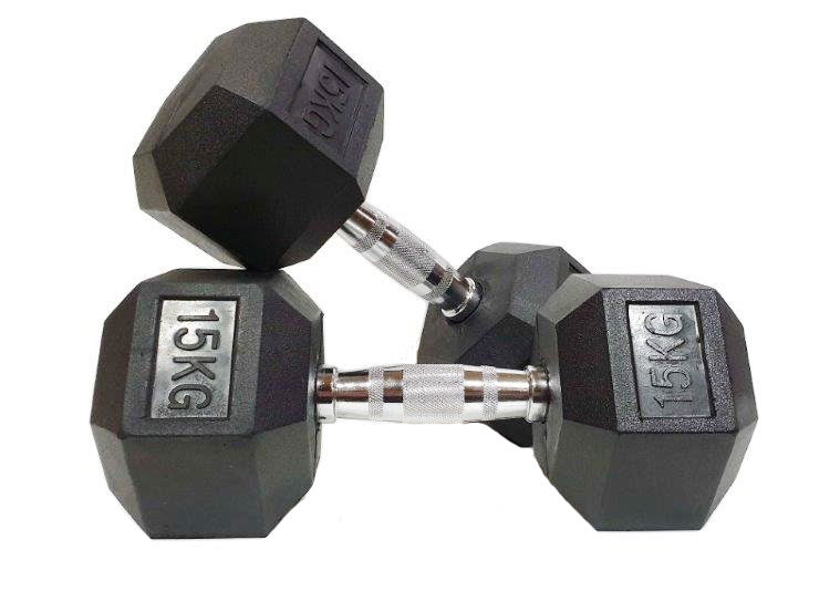Morgan Rubber Hex Dumbbells- Pair (1 - 35kg)