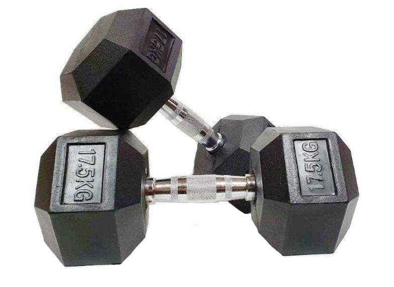 Morgan Rubber Hex Dumbbells- Pair (1 - 35kg)