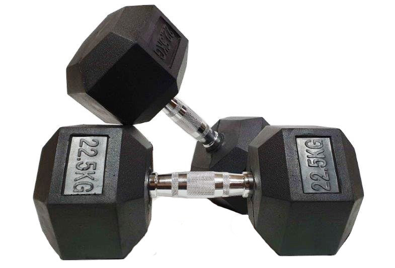 Morgan Rubber Hex Dumbbells- Pair (1 - 35kg)
