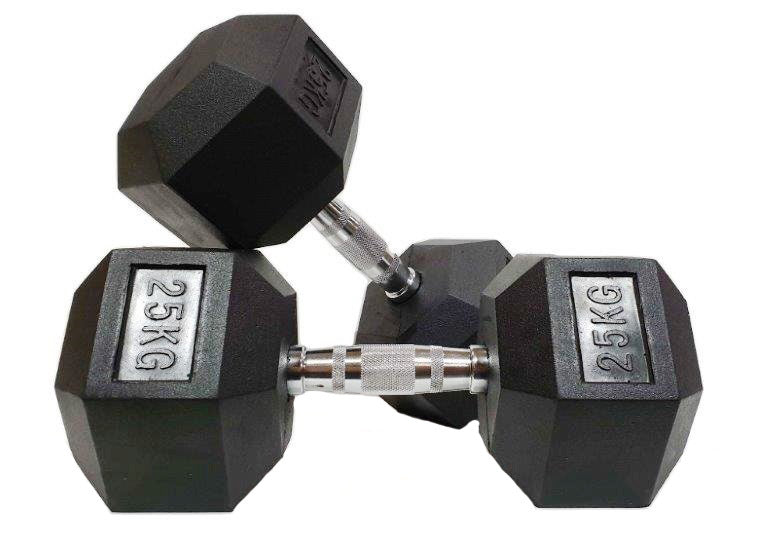 Morgan Rubber Hex Dumbbells- Pair (1 - 35kg)