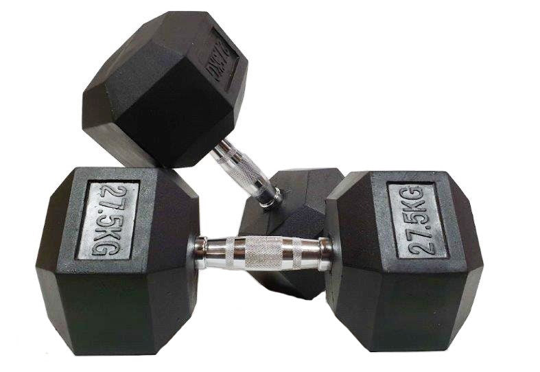 Morgan Rubber Hex Dumbbells- Pair (1 - 35kg)