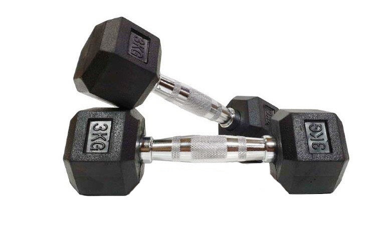 Morgan Rubber Hex Dumbbells- Pair (1 - 35kg)