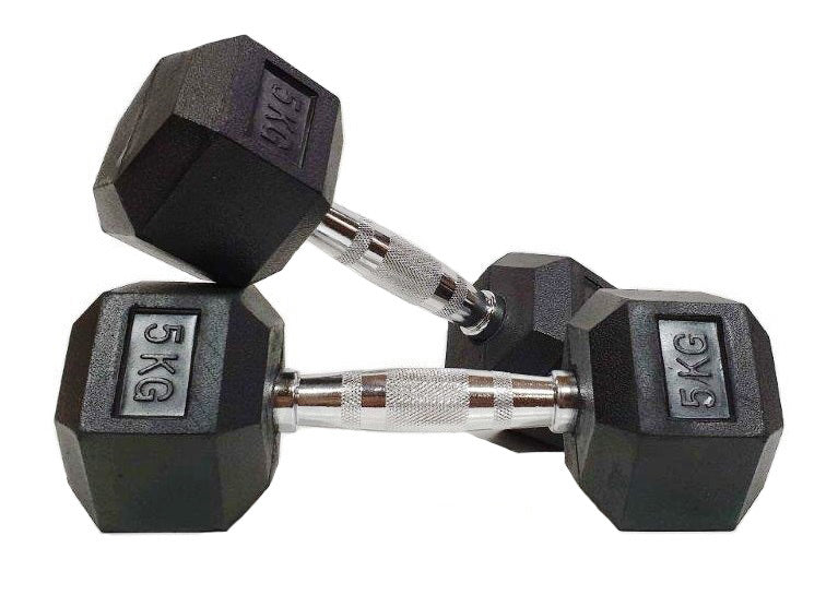 Morgan Rubber Hex Dumbbells- Pair (1 - 35kg)