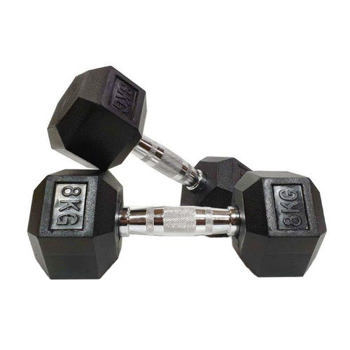 Morgan Rubber Hex Dumbbells- Pair (1 - 35kg)