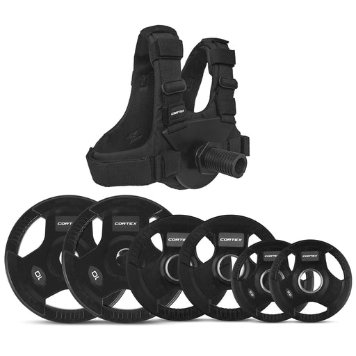 Cortex Weight Vest with 35kg Tri-Grip Olympic Plate Package