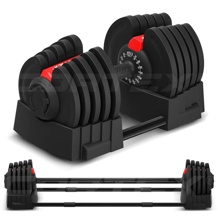 Cortex Revolock V2 40kg Adjustable Dumbbell & Barbell All-in-One Set