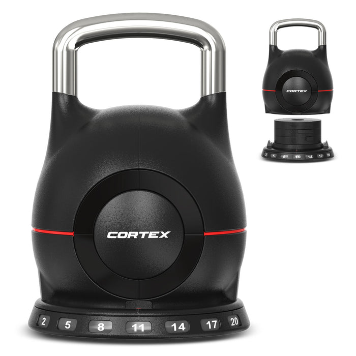 CORTEX 7-in-1 RevoLock Quick Adjust 20kg Kettlebell