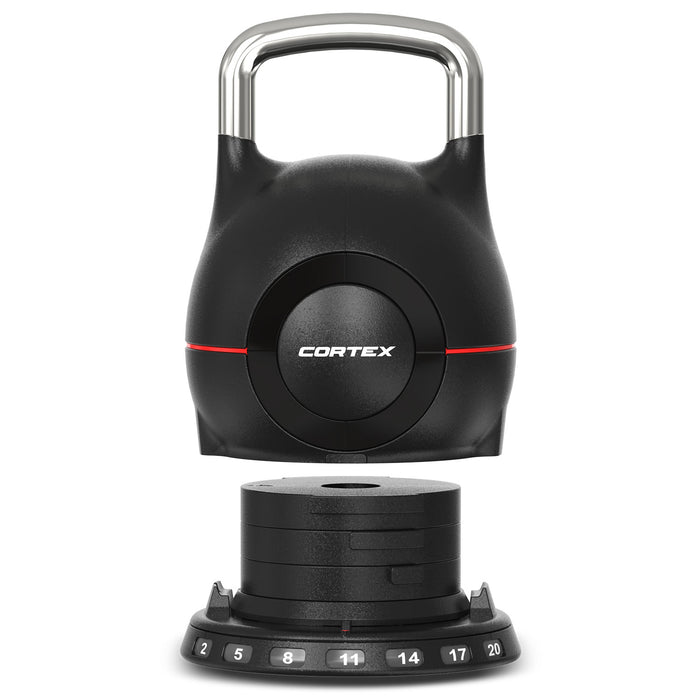 CORTEX 7-in-1 RevoLock Quick Adjust 20kg Kettlebell