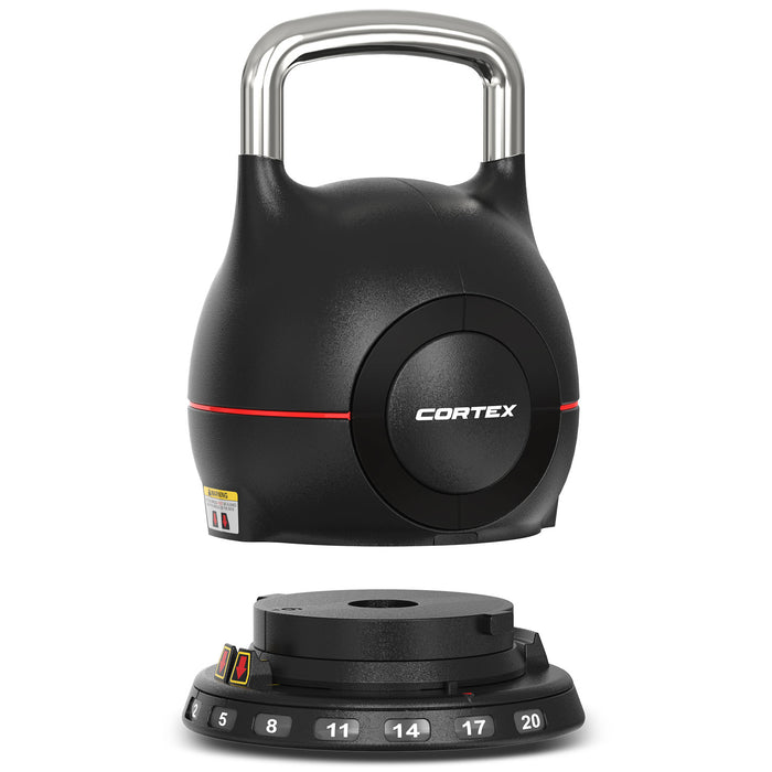 CORTEX 7-in-1 RevoLock Quick Adjust 20kg Kettlebell
