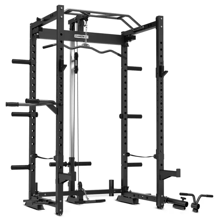 Cortex PR-4 Foldable Squat & Power Rack +  90kg Standard Tri-Grip Weight and Barbell Package