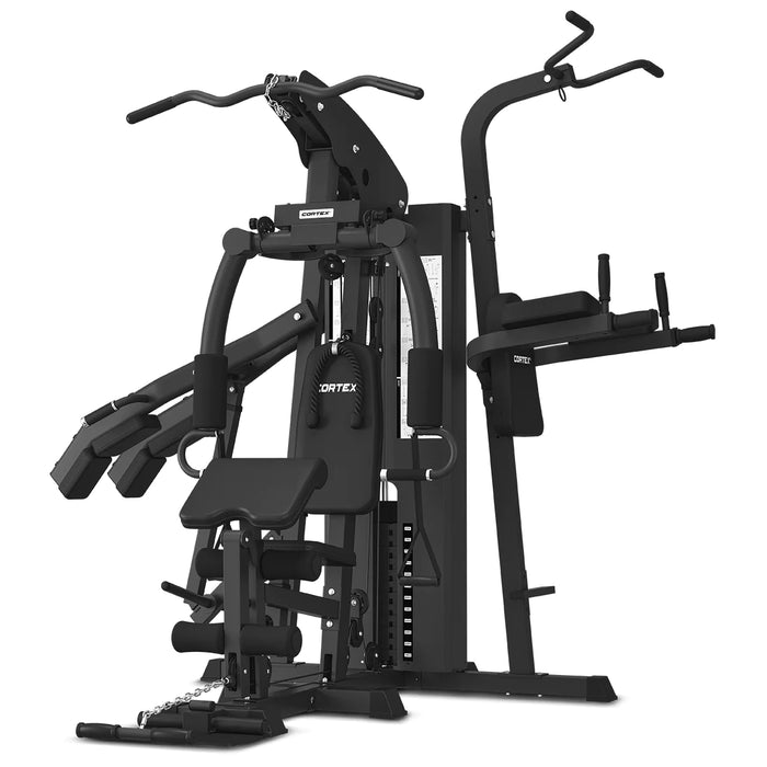Cortex GS7 Multi Station Multi-Function Home Gym with 98kg Stack + 60kg Standard Weights for Squat Station