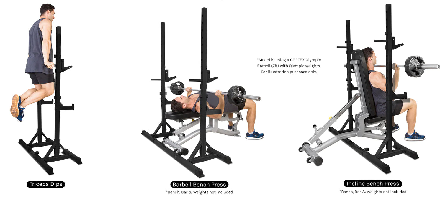 Lifespan Fitness Cortex Fitness Package (SR-10 SQUAT RACK PACKAGE + 90KG STANDARD TRI-GRIP WEIGHT PLATES)