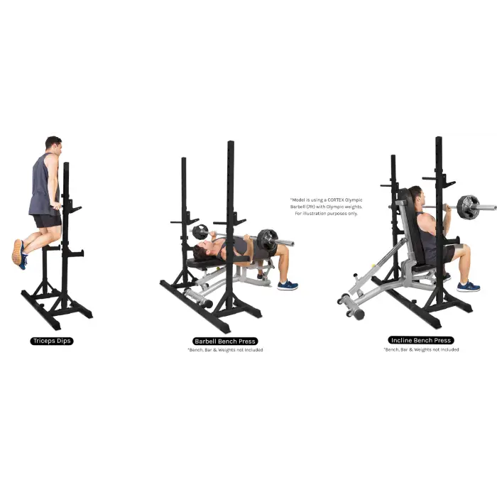 Cortex Fitness Package (SR-10 SQUAT RACK PACKAGE + 90KG STANDARD TRI-GRIP WEIGHT PLATES)