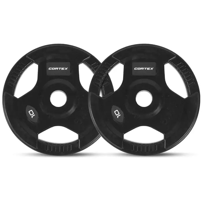 Lifespan Fitness WP33 Tri-Grip Rubber Olympic Plate 50mm 10kg (2 Pack)