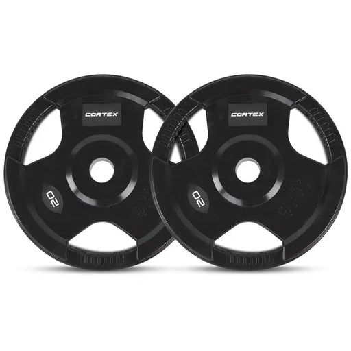 Lifespan Fitness 20kg Olympic Rubber Tri-Grip Plates in Pair