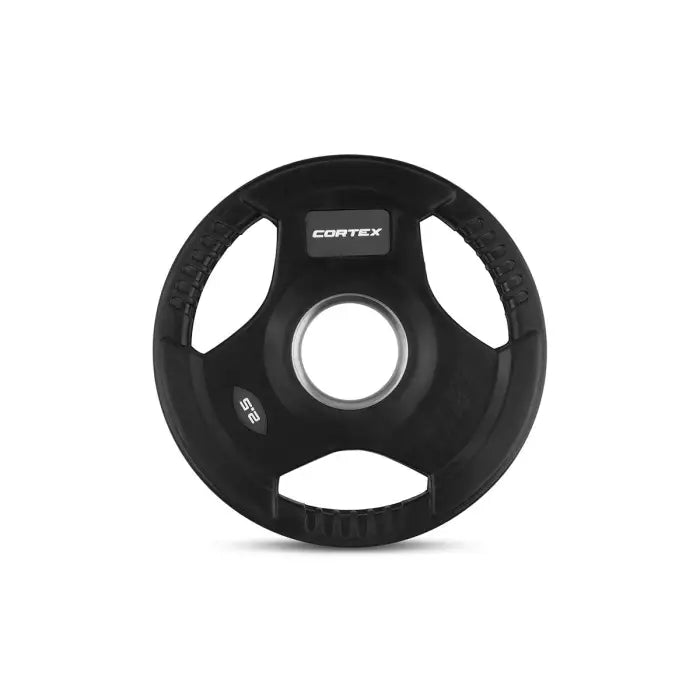 Cortex 40kg Rubber Olympic Weight Plates Set with Curl Bar