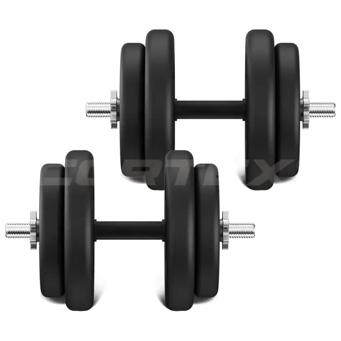 Cortex 40kg EnduraCast Weight Plate Set with Dumbbell Bars