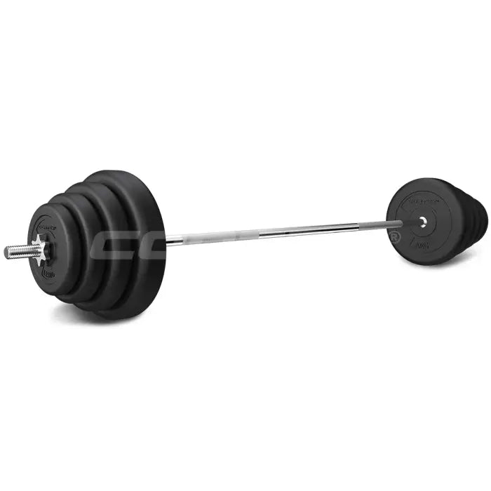 Cortex 65kg Cortex EnduraShell Weight Plates Set with Barbell and Spiral Collars