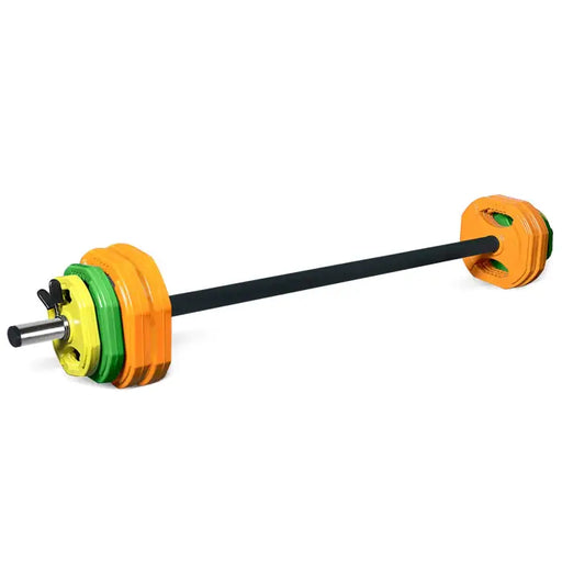 Lifespan Fitness 30kg Pump Studio Barbell and Weights Plates Set