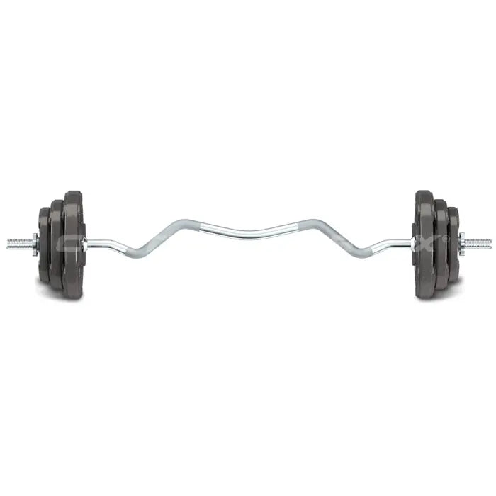 40kg Cast Iron Weight Set with Curl Bar