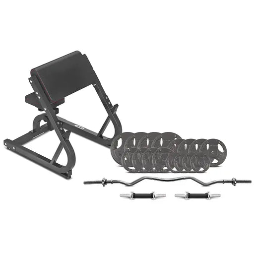 image of the Cortex Preacher Pad + Tri-Grip Weight Plate and Curl Bar Package with a white background